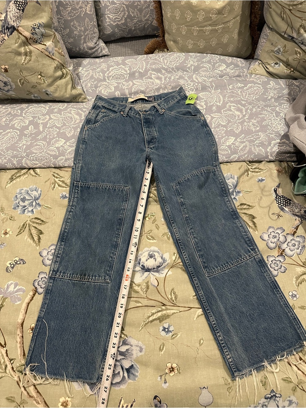 GAP Blue Denim Miner Wide-Leg Patchwork Jeans